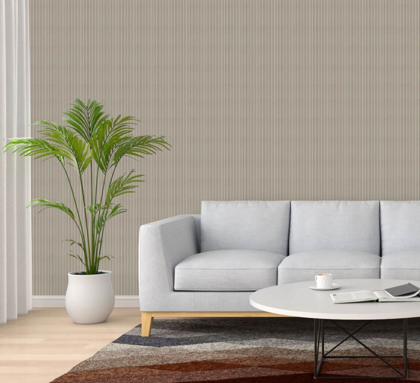Almond Beige Interlock Wpc Louvers Plain Colors 9.5x0.4 Ft - Pn 02572 G