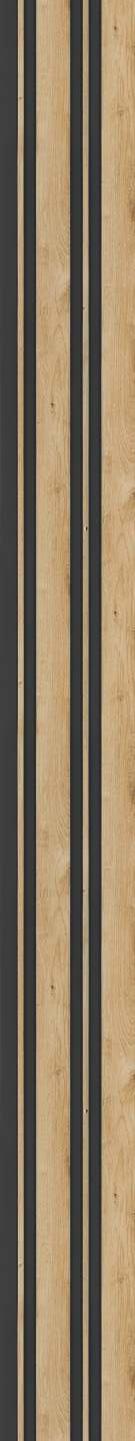 Beige Charcoal Louvers Panel Display Clads Series Wood 8x0.41 Ft - Sa 1013
