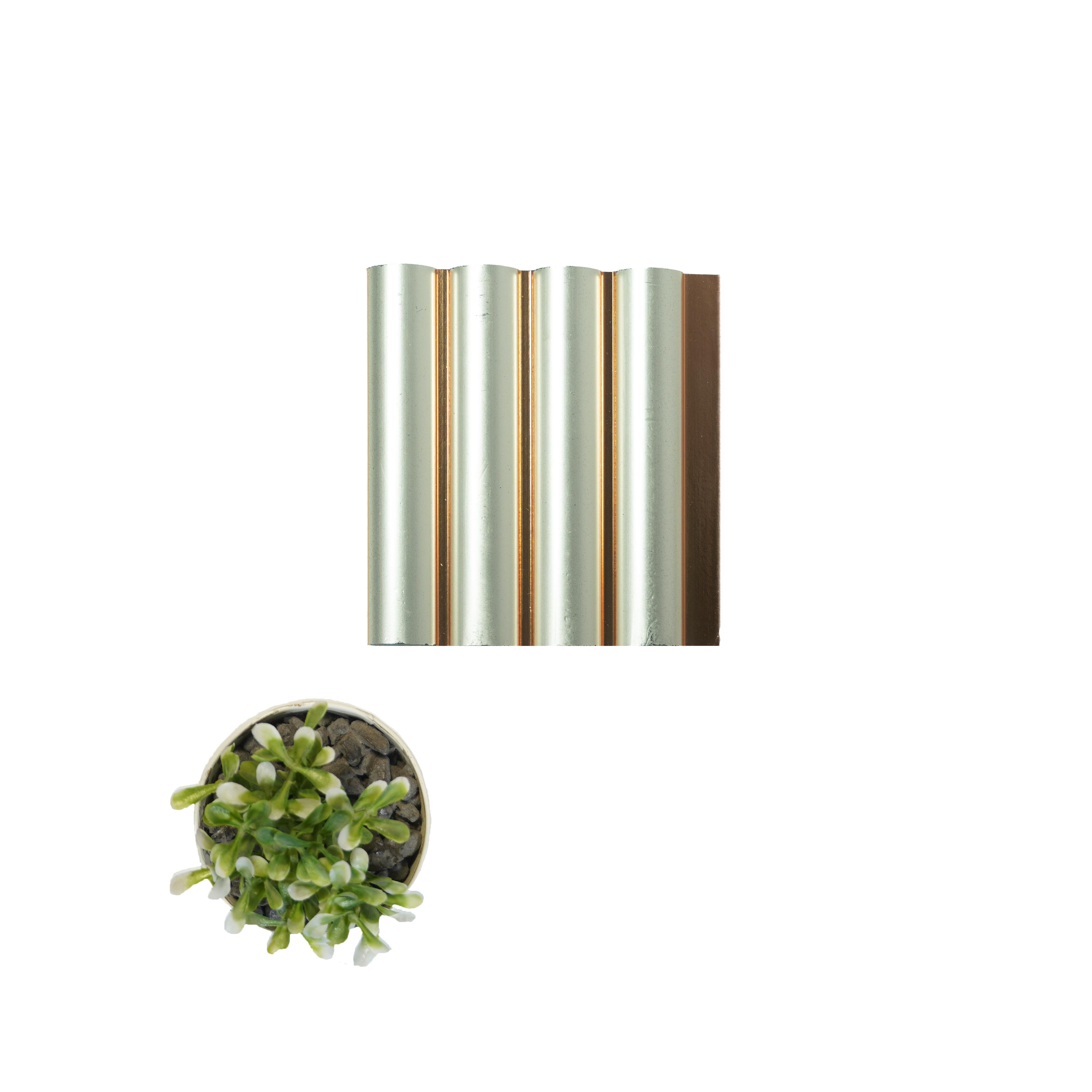 Beige Luxury Charcoal Louver Wood 8x0.39 Ft - Wl 1623