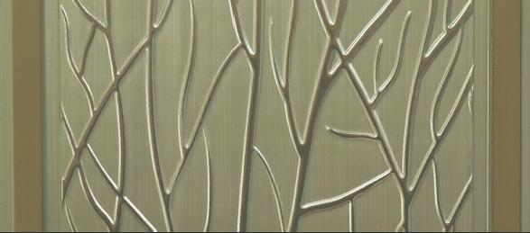 Beige Patterned Charcoal Louver Designer 8x1 Ft - Pn 00791