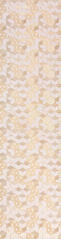 Beige Patterned Charcoal Louver Designer 8x2 Ft - Tr 9620