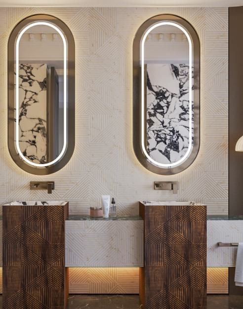 Beige Patterned Charcoal Louver Designer 8x2 Ft - Tr 9631