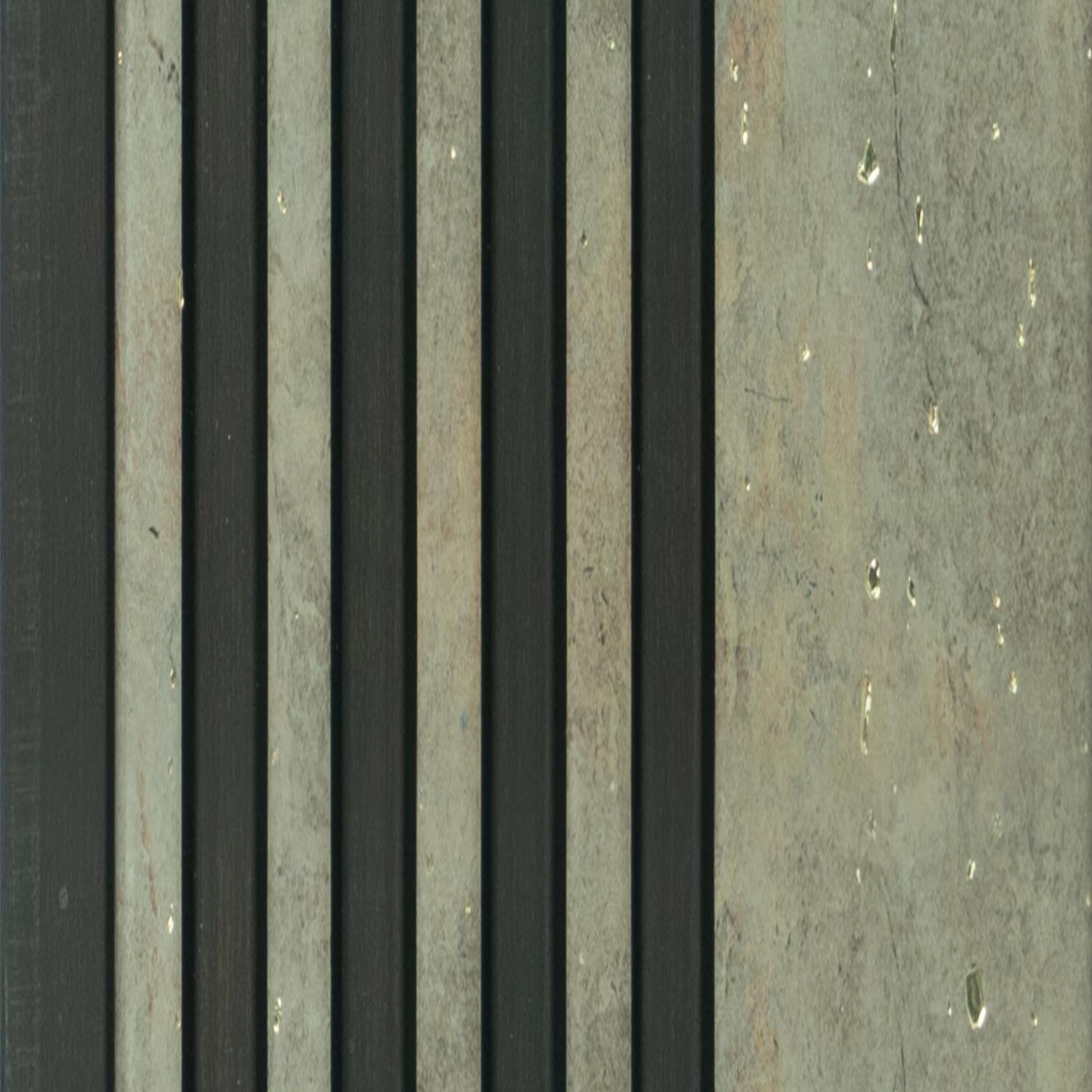 Beige Stone Charcoal Louvers Panel Marble & 9.5x0.39 Ft - Wl 3206