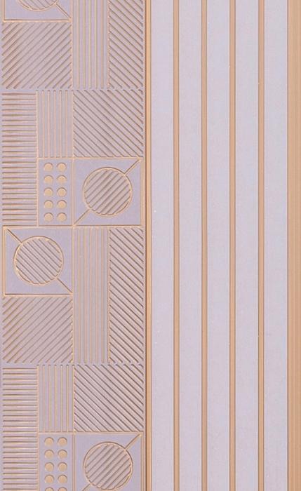 Beige Stone Charcoal Louvers Panel Marble & 8x1 Ft - Ed 9122