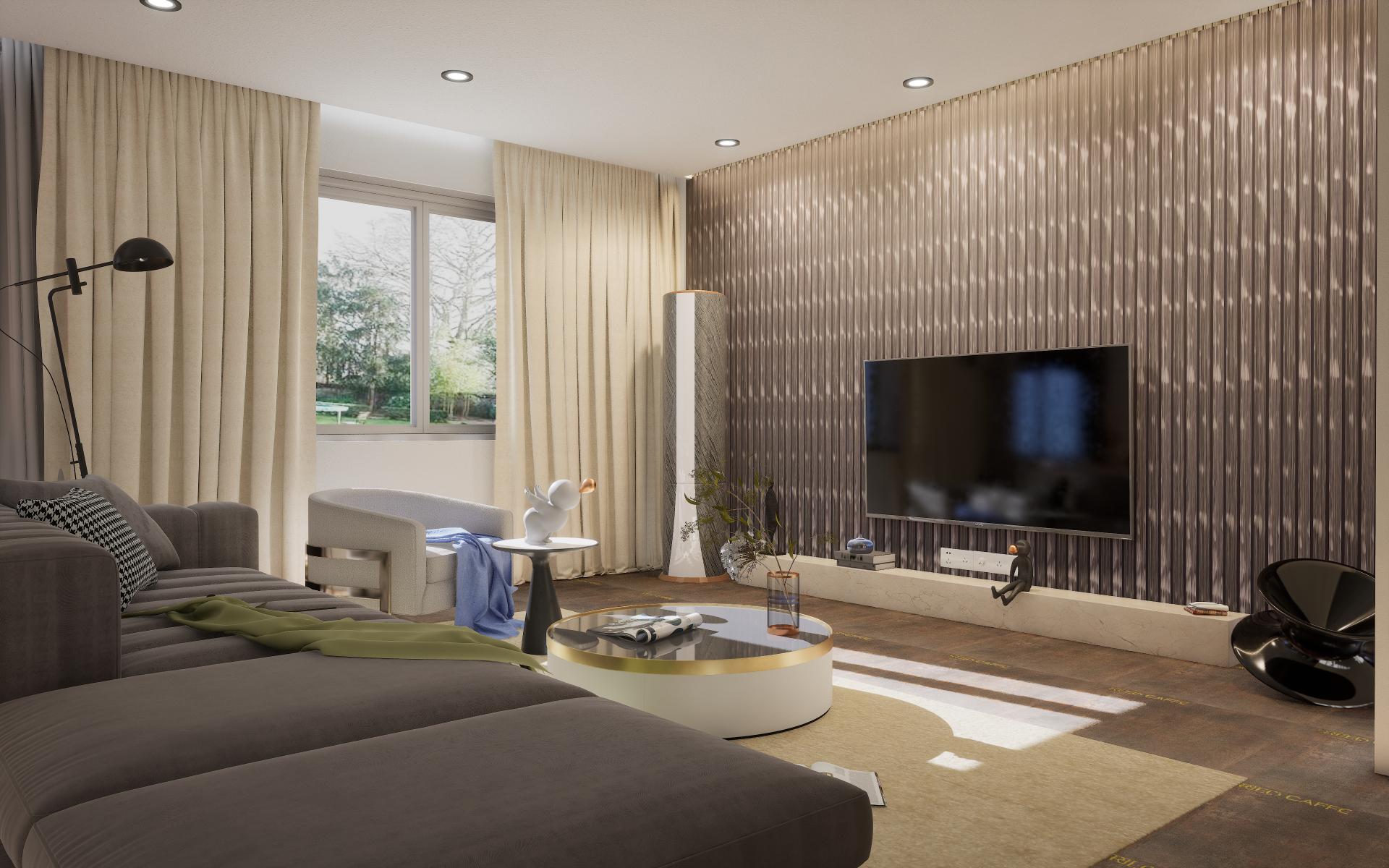 Clads Series Louvers Panel Wood Black 8x0.41 Ft - 1009 Sa27