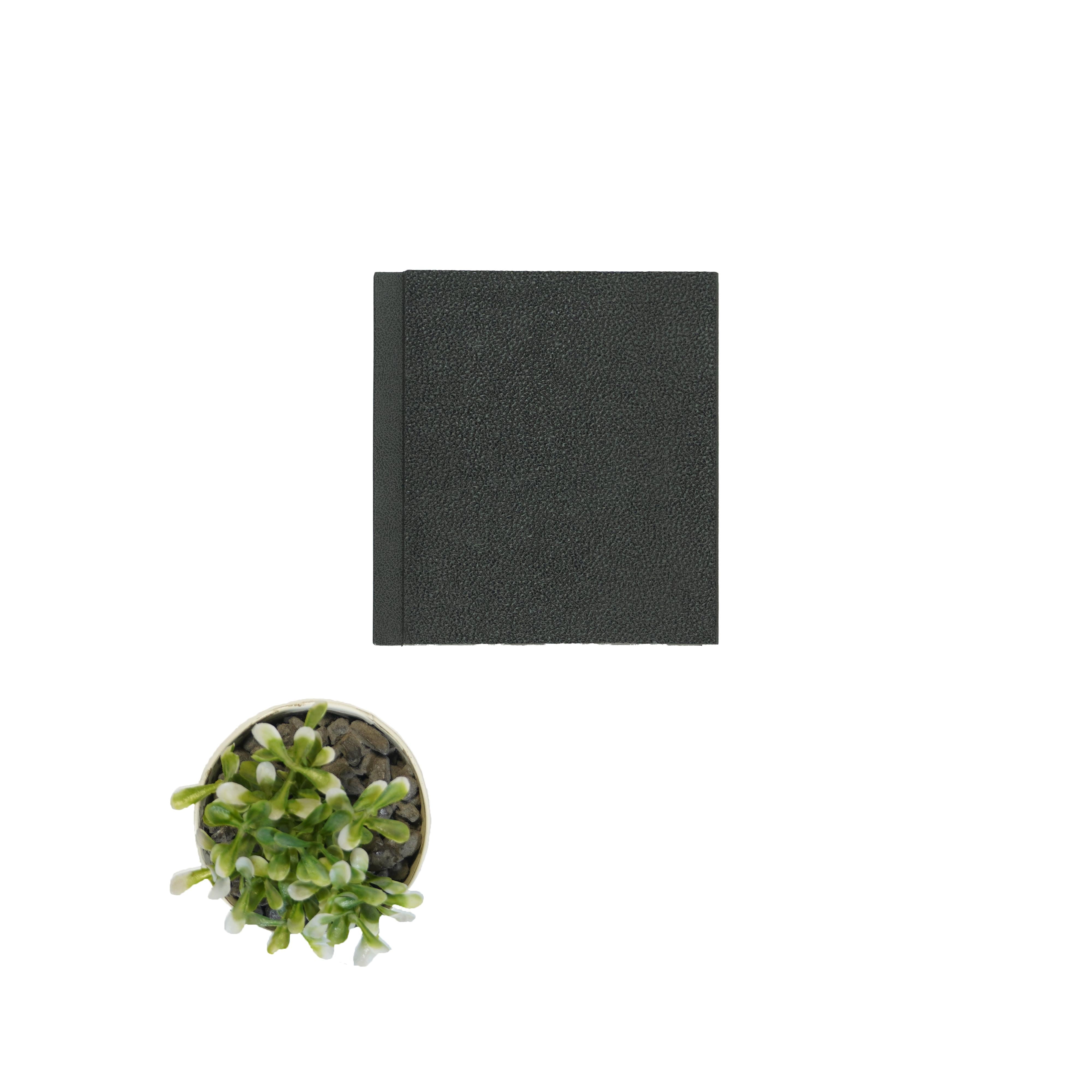 Black Leather Charcoal Louver Fabric 9.5x0.39 Ft - Wl 2804
