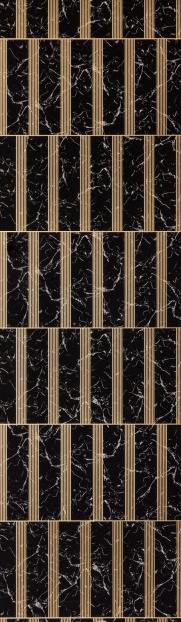 Black Patterned Charcoal Louver Designer 8x2 Ft - Tr 9613