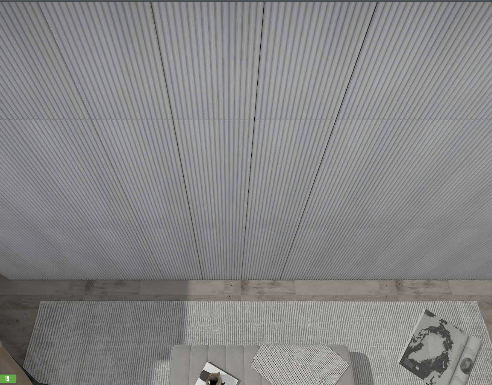 Fluted Panels Series Concrete Panel Wood Louvers White 3x1 Ft - Bow 3