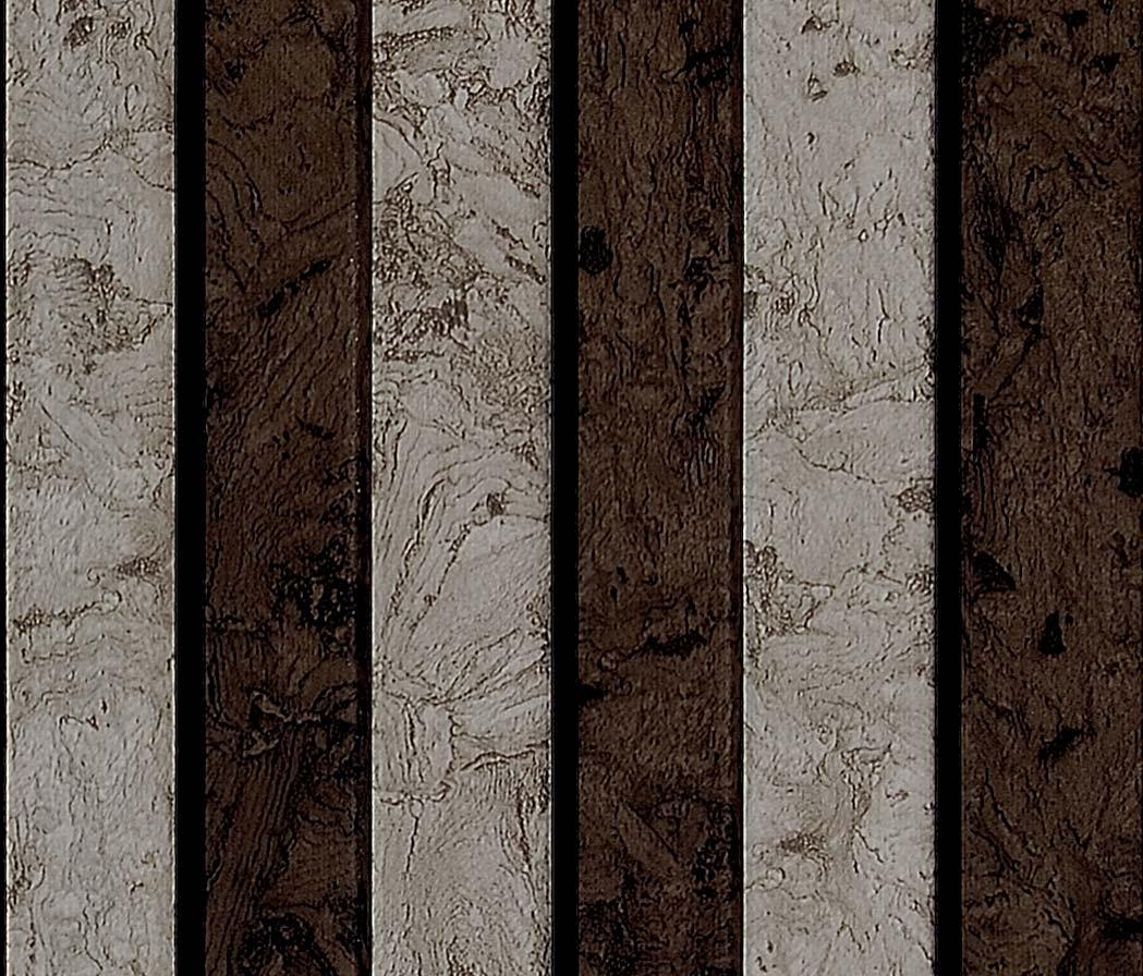 Brown Charcoal Louvers Designer 8x0.41 Ft - 4026