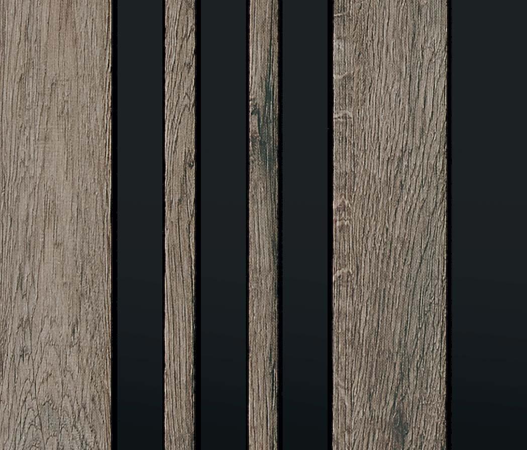 Brown Charcoal Clads Series Louvers Wood 8x0.41 Ft - 3001