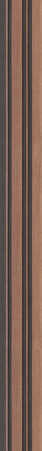 Brown Charcoal Louvers Panel Display Clads Series Wood 8x0.41 Ft - Sa 1017