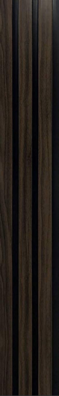 Brown Charcoal Louvers Panel Slat Series Wood 8x0.41 Ft - Sl 904