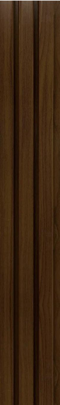 Brown Charcoal Louvers Panel Slat Series Wood 8x0.41 Ft - Sl 906