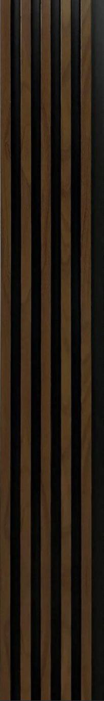 Brown Charcoal Louvers Panel Slat Series Wood 8x0.41 Ft - Sl 912