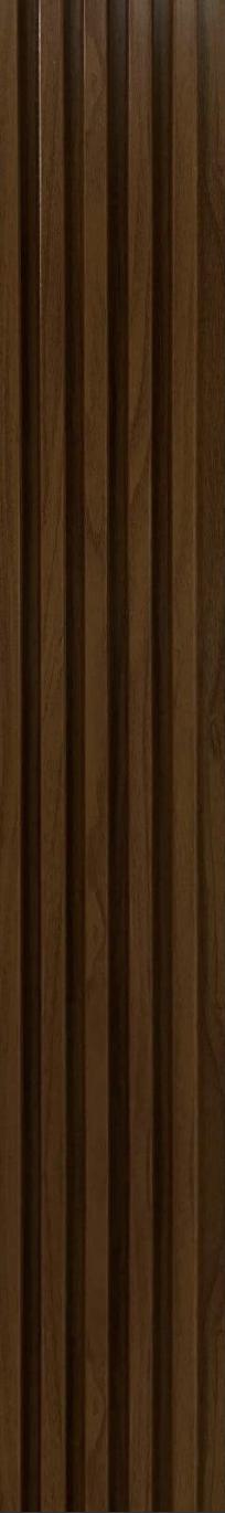 Brown Charcoal Louvers Slat Series Wood 8x0.41 Ft - Sl 915