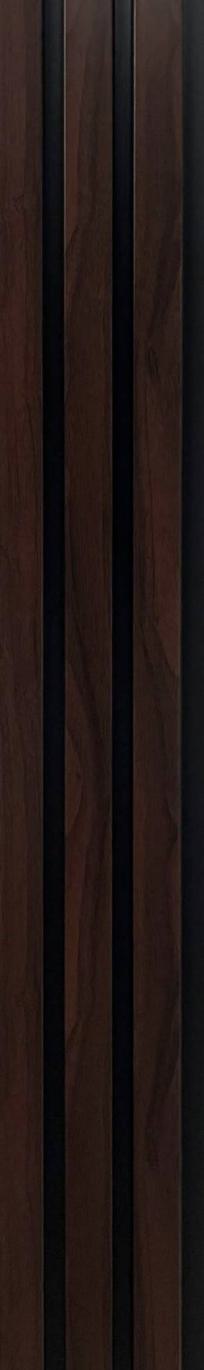 Brown Charcoal Louvers Panel Slat Series Wood 8x0.41 Ft - Sl 916
