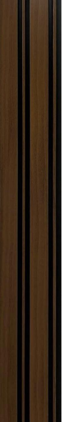Brown Charcoal Louvers Panel Slat Series Wood 8x0.41 Ft - Sl 919
