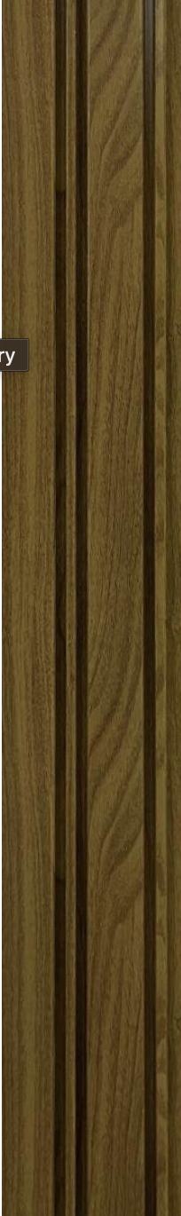 Brown Charcoal Louvers Panel Slat Series Wood 8x0.41 Ft - Sl 920
