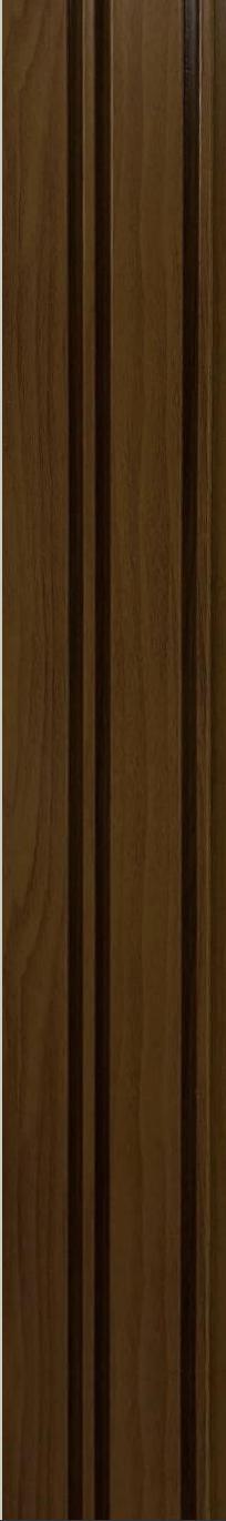 Brown Charcoal Louvers Panel Slat Series Wood 8x0.41 Ft - Sl 921