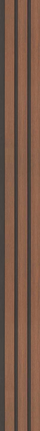 Brown Charcoal Louvers Panel Sleek & Splendid Series Wood 8x0.41 Ft - Sa 1019