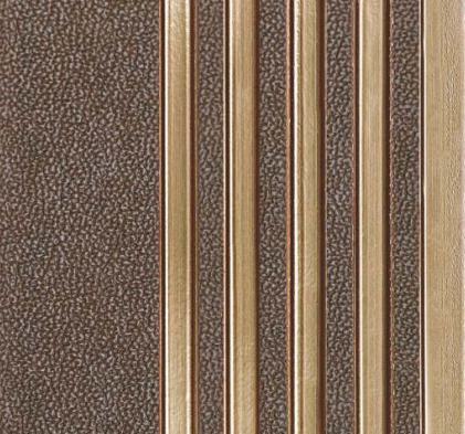 Brown Leather Charcoal Louver Fabric 9.5x0.39 Ft - Wl 3202