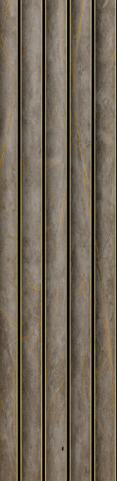 Brown Marble Charcoal Louvers Panel & Stone 8x0.52 Ft - Pn 04182