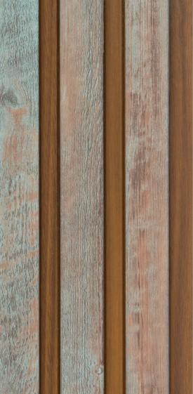 Brown Patterned Finish Charcoal Louver/Panel 8x0.41 ft designer Brown 4013