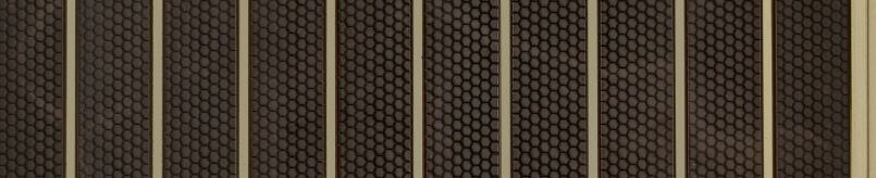 Brown Patterned Charcoal Louvers Panel Designer 8x1 Ft - Pn 00772