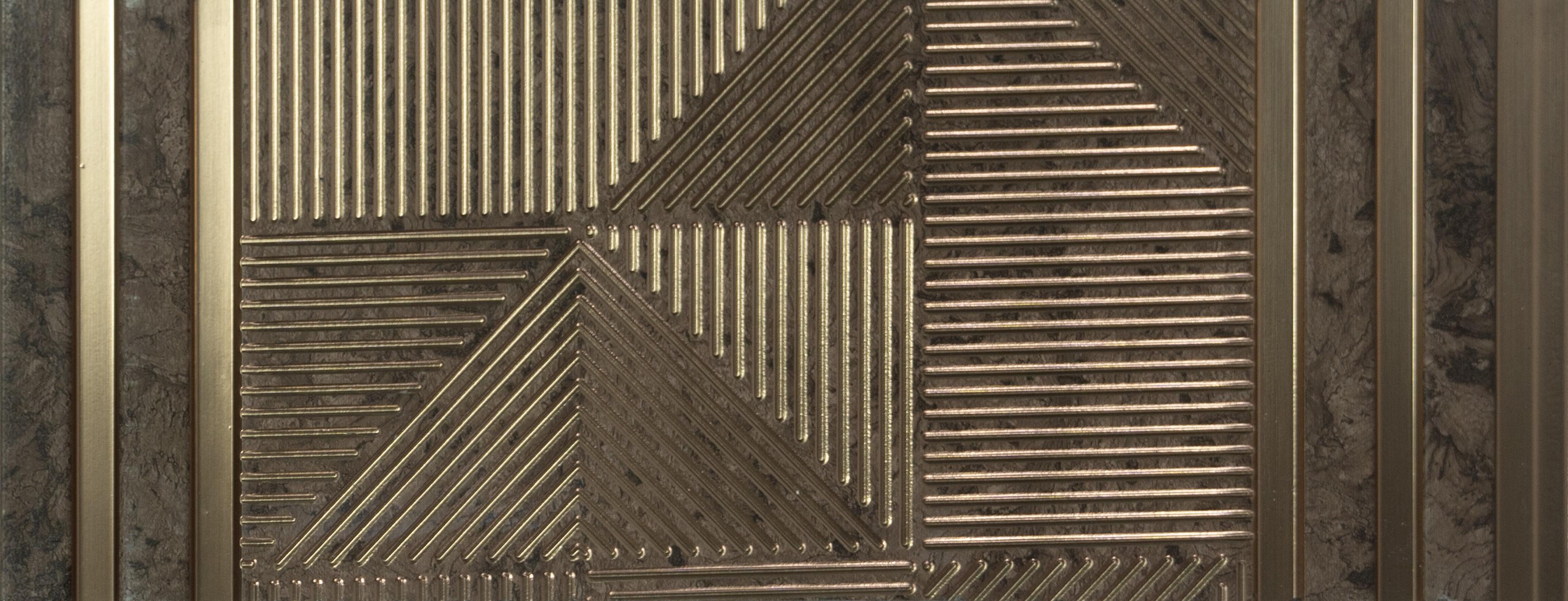 Brown Patterned Charcoal Louver Designer 8x1 Ft - Pn 00785