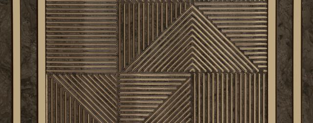 Brown Patterned Charcoal Louver Designer 8x1 Ft - Pn 00785