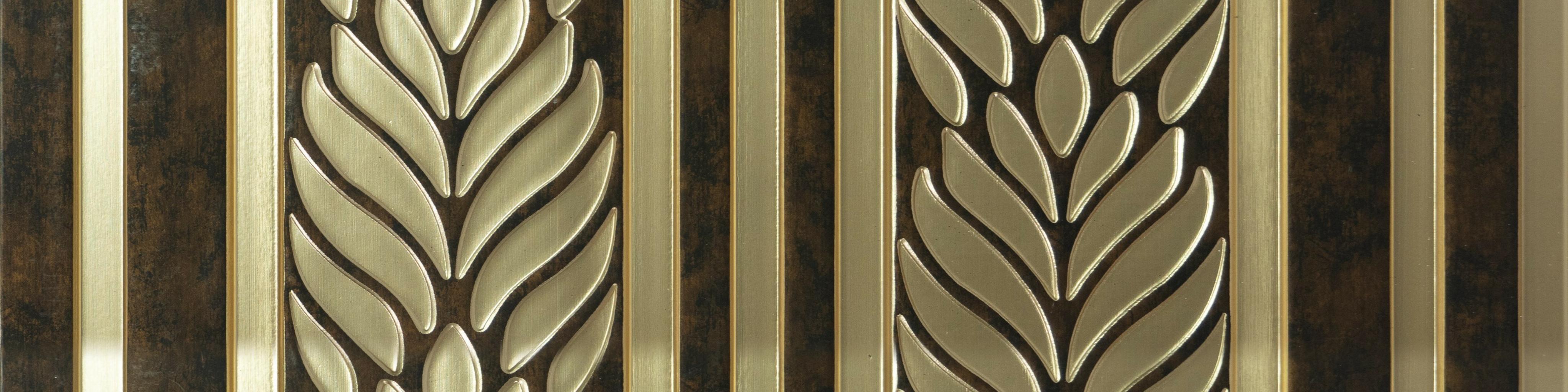 Brown Patterned Charcoal Louver Designer 8x1 Ft - Pn 00797