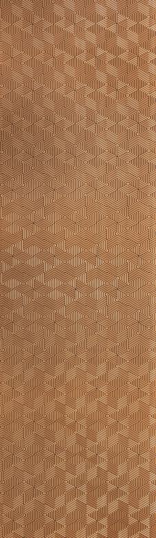 Brown Patterned Charcoal Louver Designer 8x2 Ft - Tr 9611