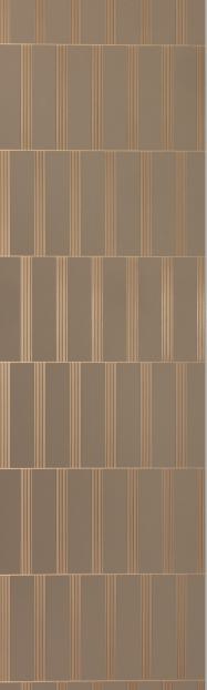 Brown Patterned Charcoal Louver Designer 8x2 Ft - Tr 9614