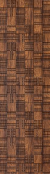 Brown Patterned Charcoal Louver Designer 8x2 Ft - Tr 9637