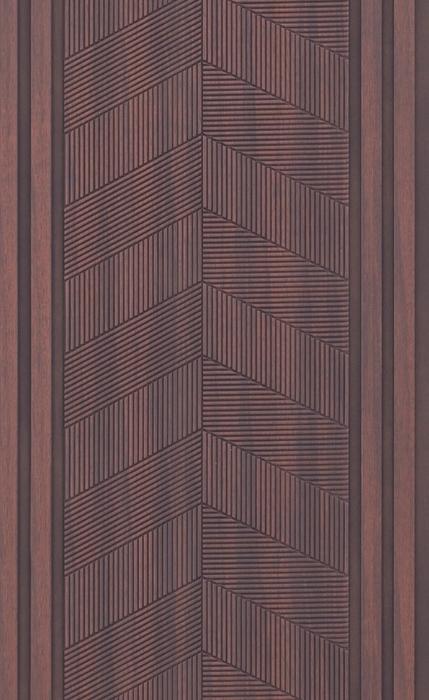 Brown Patterned Charcoal Louvers Designer 8x1 Ft - Ed 9120