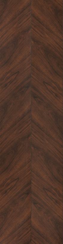 Brown Patterned Charcoal Louvers Designer 9.5x1 Ft - Ed14004