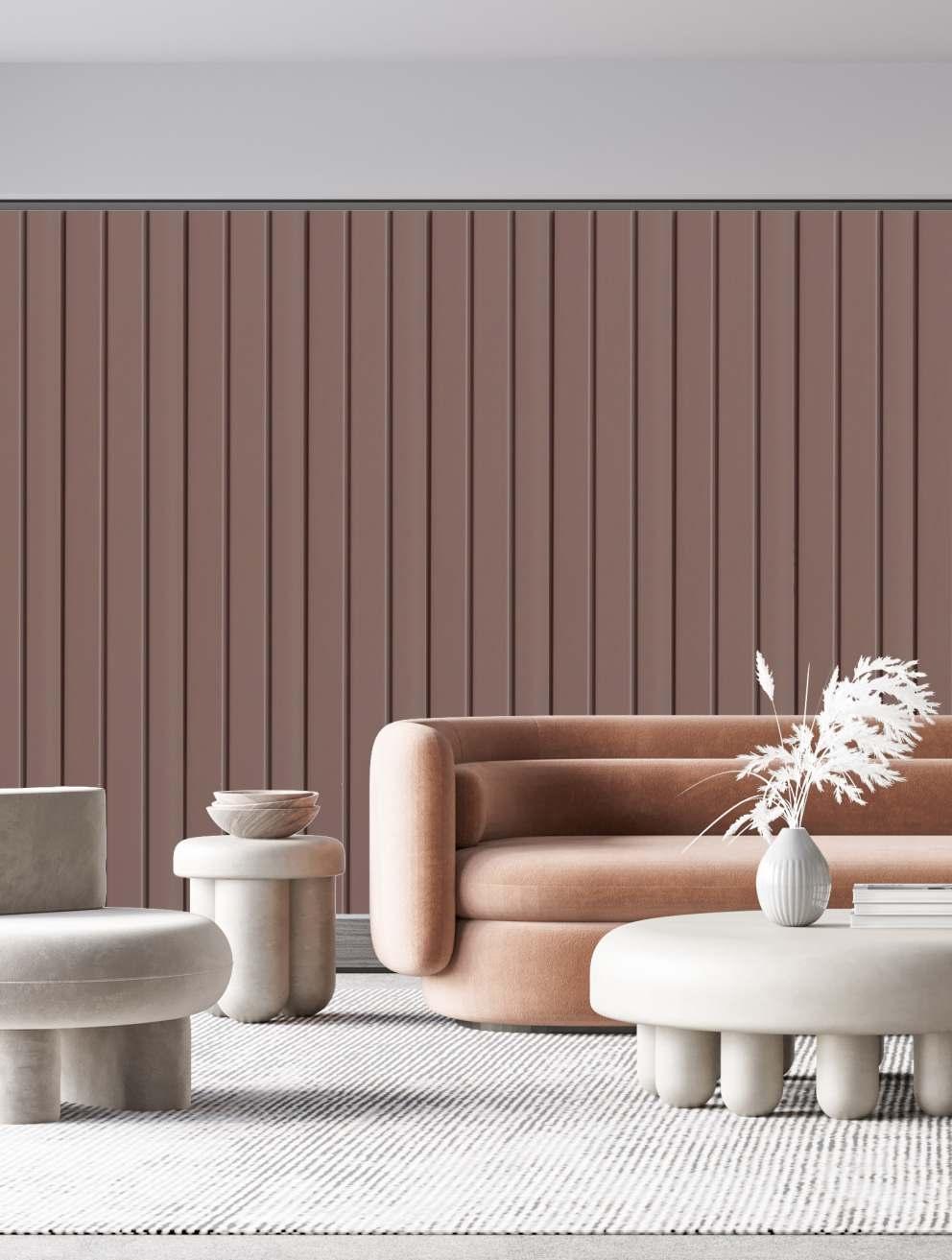 Plain Solids Brown Colour Charcoal Louver Colors 9.5x0.4 Ft - Pn 03563