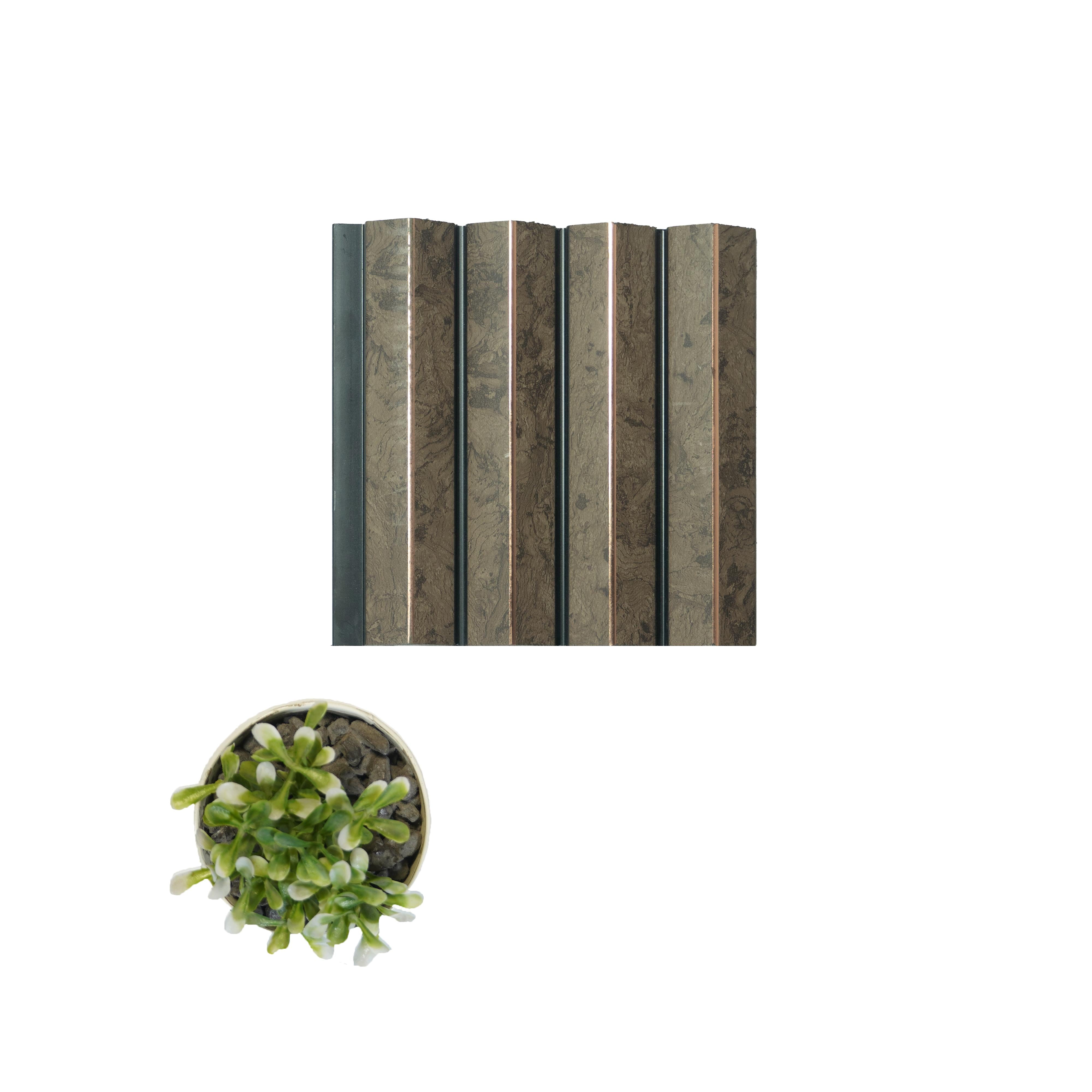 Brown Stone Charcoal Louver Marble & 8x0.39 Ft - Wl 1606