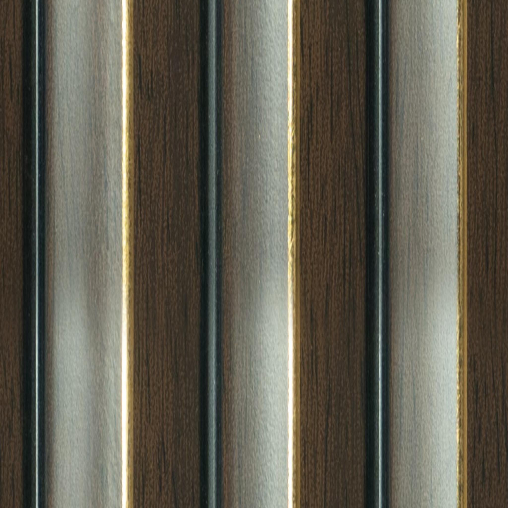 Brown Stone Charcoal Louvers Panel Marble & 8x0.39 Ft - Wl 1607