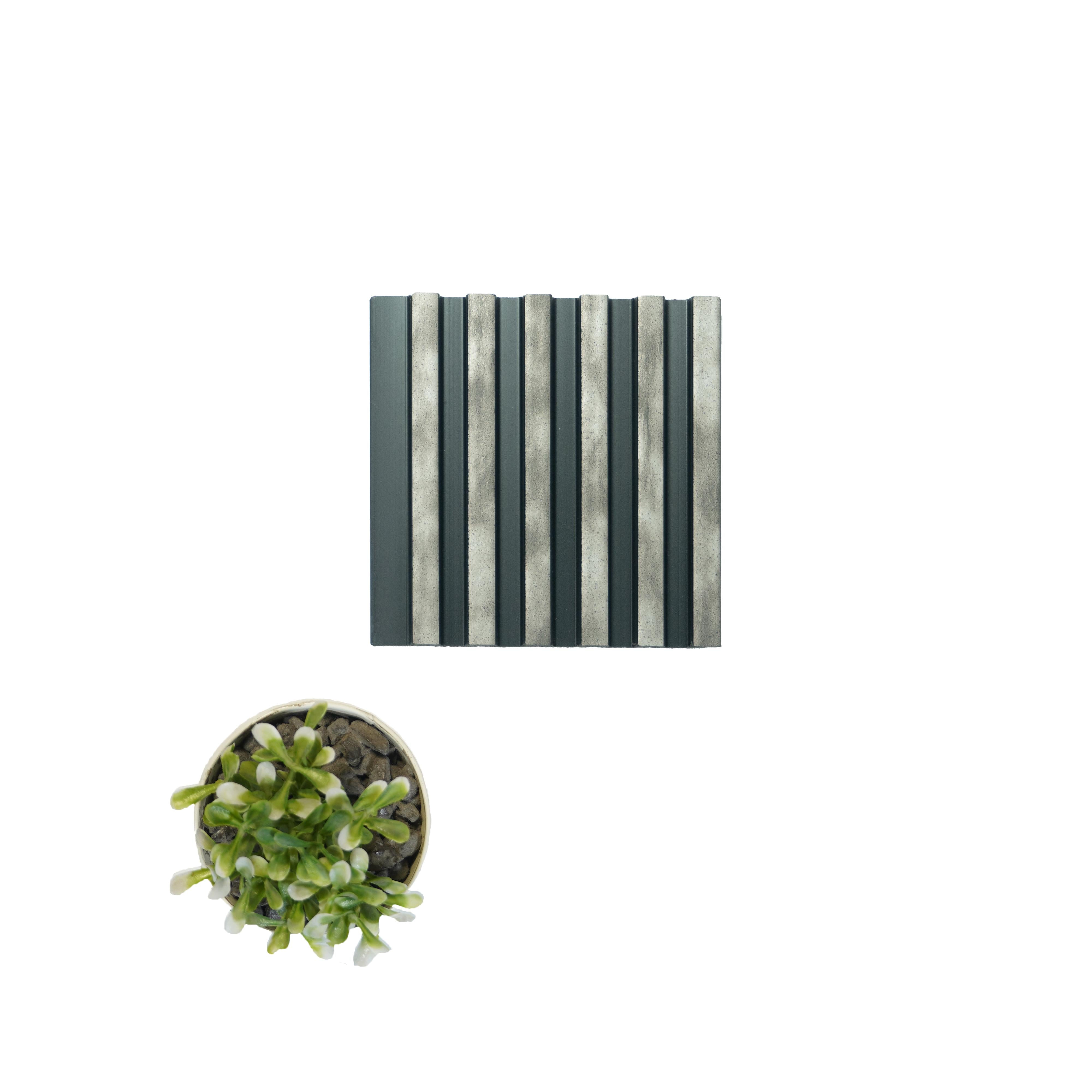 Brown Stone Charcoal Louvers Panel Marble & 8x0.33 Ft - Pn 00637