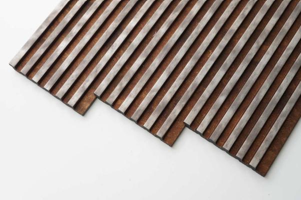 Brown Stone Charcoal Louvers Panel Marble & 8x0.33 Ft - Pn 03360