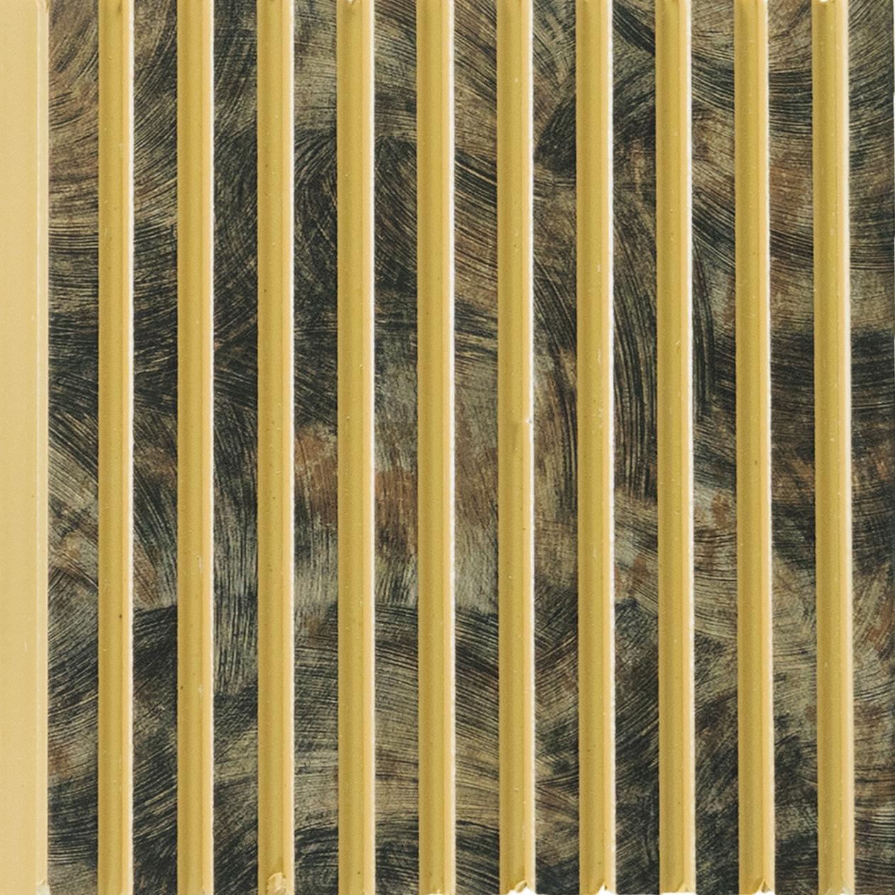 Brown Stone Charcoal Louvers Panel Marble & 9.5x0.32 Ft - Pn 00478