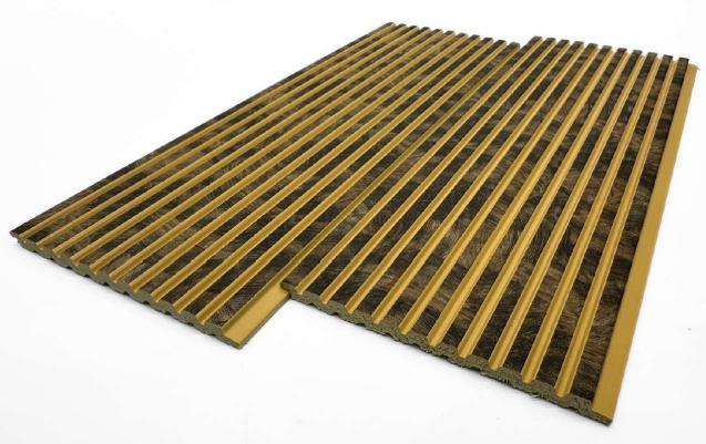 Brown Stone Charcoal Louvers Panel Marble & 9.5x0.32 Ft - Pn 00478