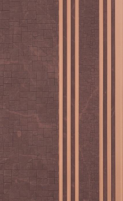 Brown Stone Charcoal Louvers Panel Marble & 8x1 Ft - Ed 9105