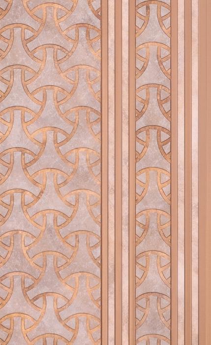 Brown Stone Charcoal Louvers Panel Marble & 8x1 Ft - Ed 9108