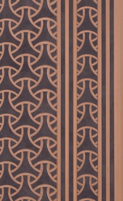 Brown Stone Charcoal Louvers Panel Marble & 8x1 Ft - Ed 9110