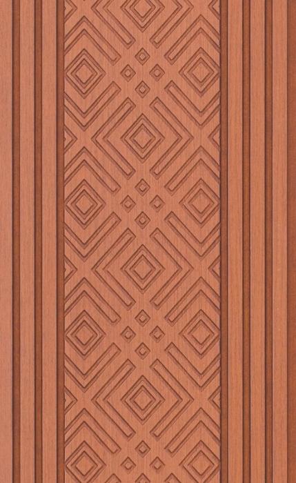 Brown Stone Charcoal Louvers Panel Marble & 8x1 Ft - Ed 9114
