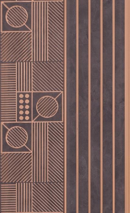 Brown Stone Charcoal Louvers Panel Marble & 8x1 Ft - Ed 9126
