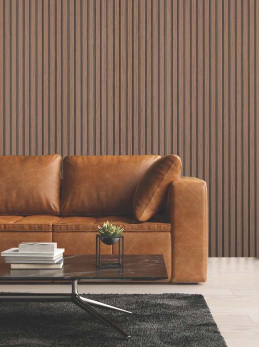 Brown Wood Charcoal Louvers 8x1 Ft - Rc 1114