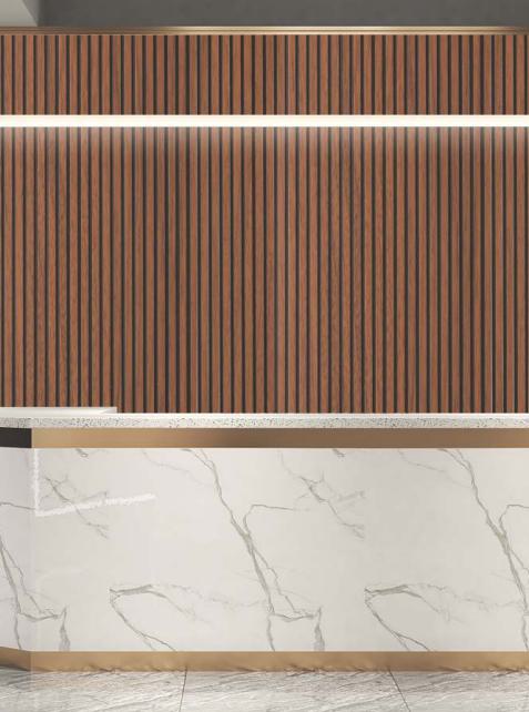 Brown Wood Charcoal Louvers 9.5x1 Ft - Rc 11134